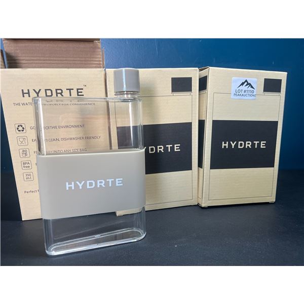 Lot of 3 Hydrte Sleek/Slim Water Bottles - 350ml each