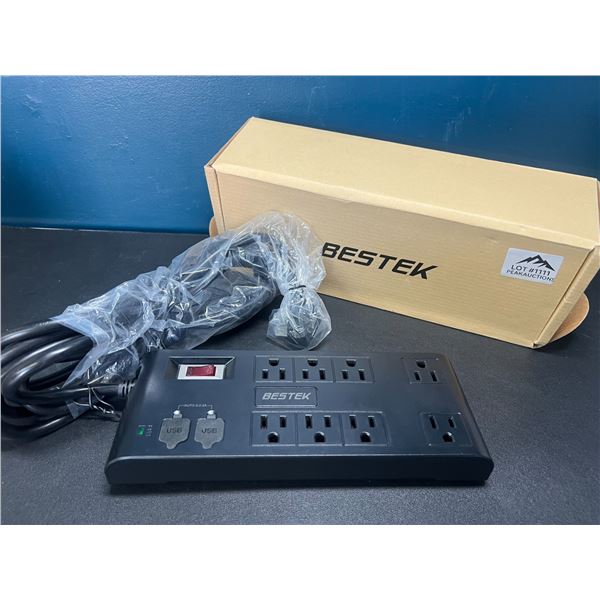 Lot of 1 Multi-Outlet Power Bar/Surge Protector w/ USB Charging Ports by Bestek