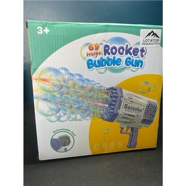 Lot of 1 Rocket Bazooka Bubble Gun - 69 Holes - Blows SO MANY BUBBLES!!