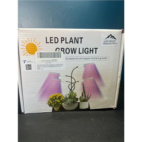 Lot of 1 LED Plant Grow Light for Indoor Plants - 4 Head Full Spectrum Plant Light