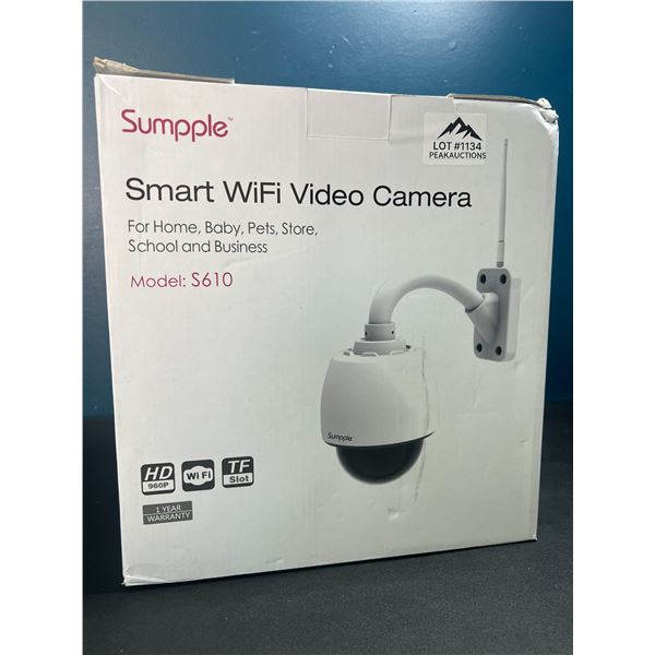 Lot of 1 Sumpple S610 Smart WiFi Outdoor Video Camera for Home, Baby, Pets, Store, Business, etc.