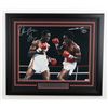 Image 1 : Sugar Ray Leonard & Thomas Hearns Signed 22x26 Custom Framed Photo (PSA)