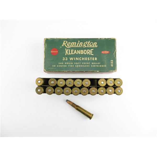 COLLECTIBLE REMINGTON .33 WIN AMMO