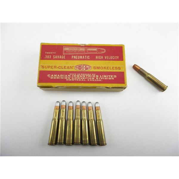 ASSORTED COLLECTIBLE .303 SAV AMMO LOT