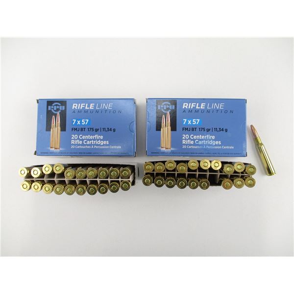 PPU RIFLE LINE 7X57MM AMMO LOT