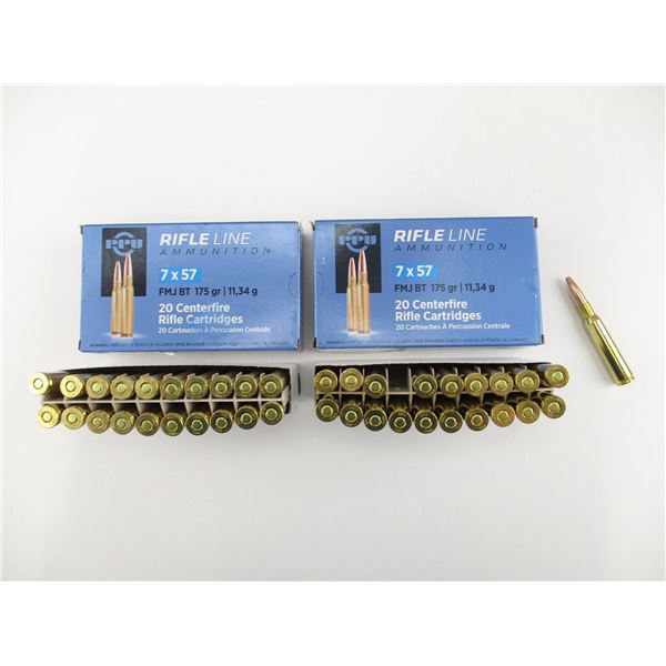 PPU RIFLE LINE 7X57MM AMMO LOT