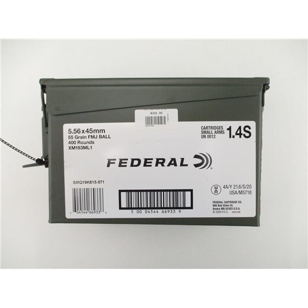 FEDERAL 5.56X45MM AND AMMO TIN LOT