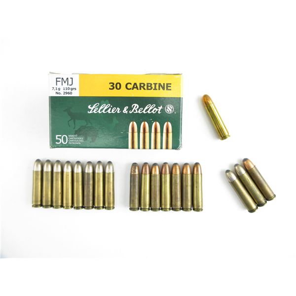 ASSORTED .30 CARBINE AMMO LOT