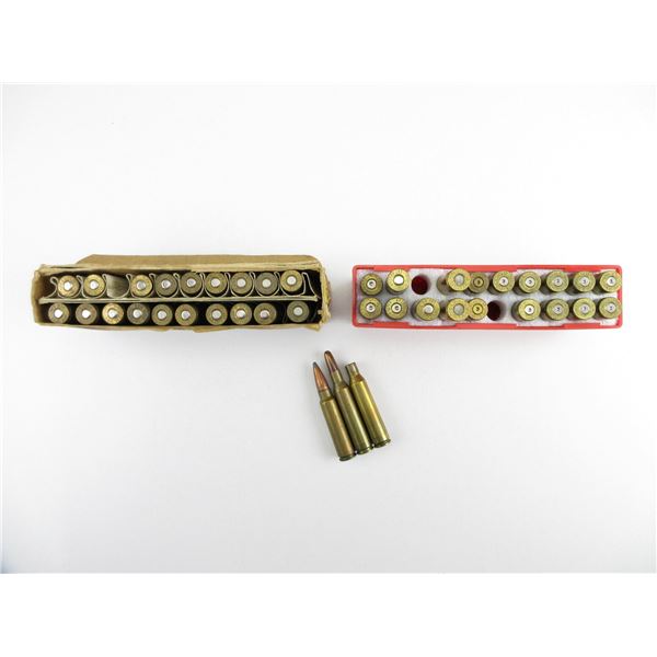 ASSORTED AMMO AND BRASS CASE LOT