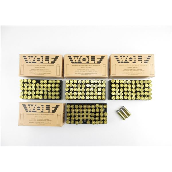 WOLF FACTORY RELOADS .38 SPL AMMO LOT