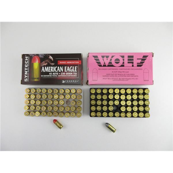 ASSORTED .45 AUTO AMMO LOT