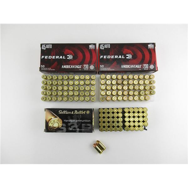 ASSORTED .45 AUTO AMMO LOT