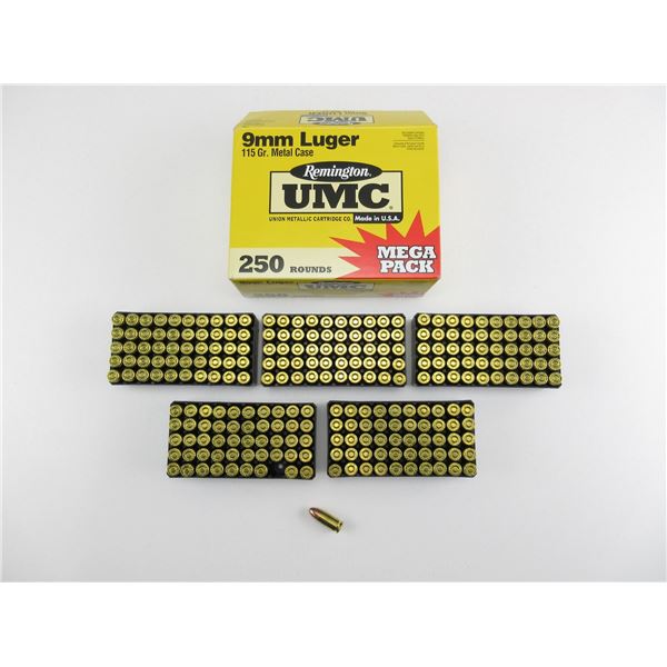 REMINGTON 9MM LUGER HANDGUN AMMO LOT