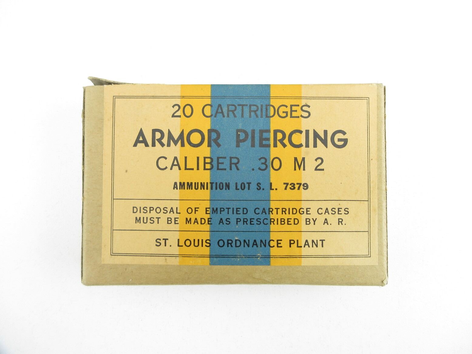 U.S. MILITARY .30 M 2 ARMOR PIERCING AMMO