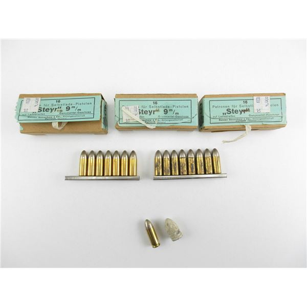GERMAN 9MM STEYR HANDGUN AMMO LOT
