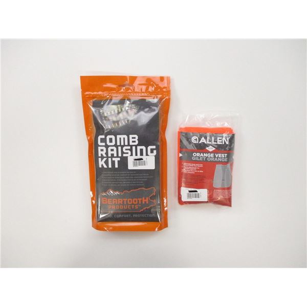 Comud Raiser RIFLE COMB RAISING KIT & ORANGE HUNTING VEST