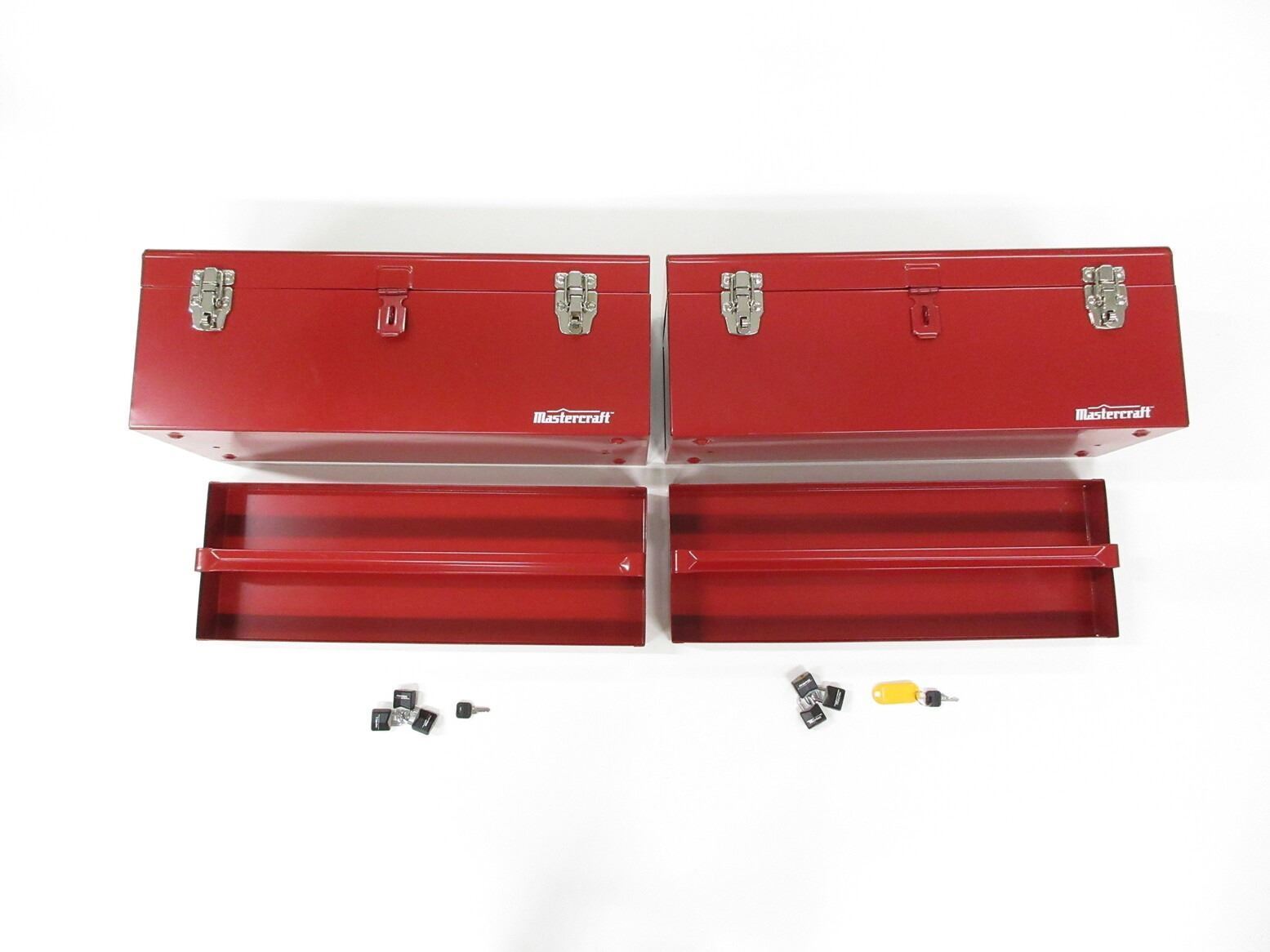 Mastercraft Lock Box MASTERCRAFT METAL TOOL BOXES AND PADLOCKS LOT