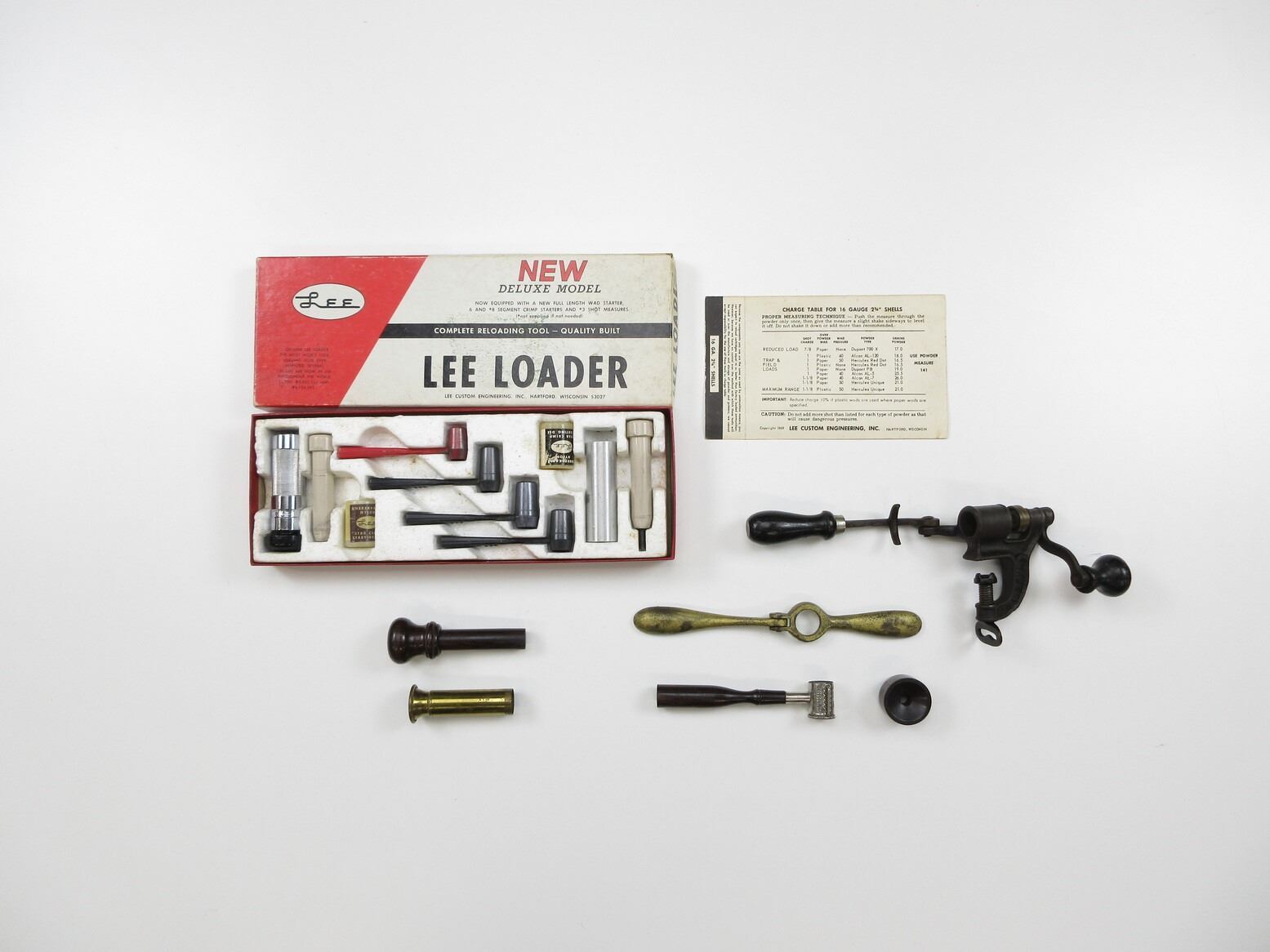 Lee Hand Loading LEE 16 GAUGE LOADER KIT AND ASSORTED 16 GAUGE HAND LOADING TOOL LOT