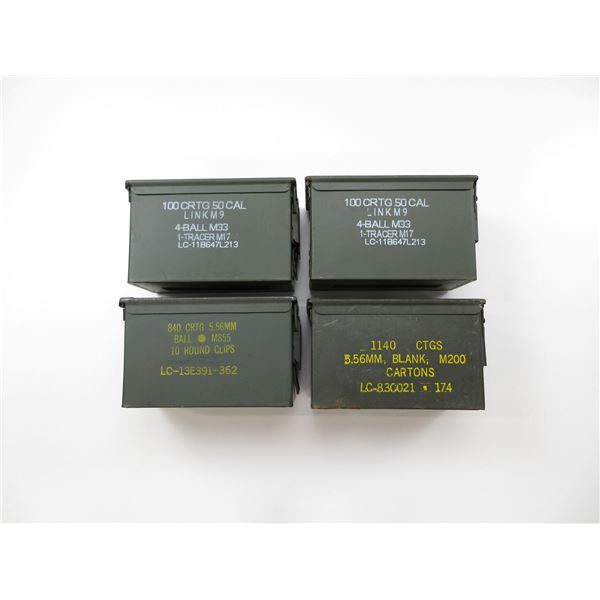 ASSORTED METAL AMMO TIN LOT