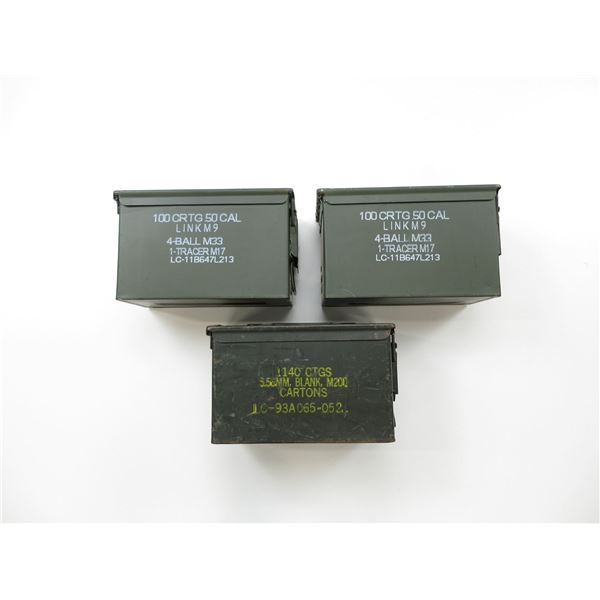 ASSORTED METAL AMMO TIN LOT
