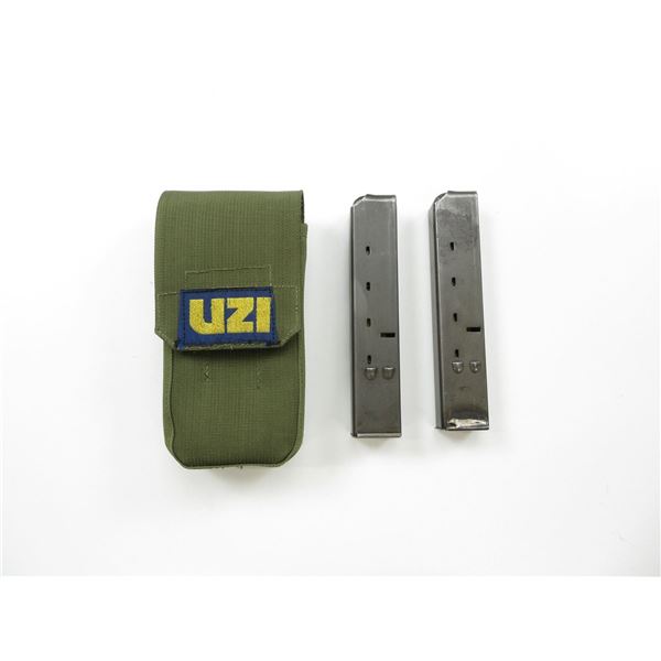 UZI 9MM SMG MAGAZINES AND POUCH LOT