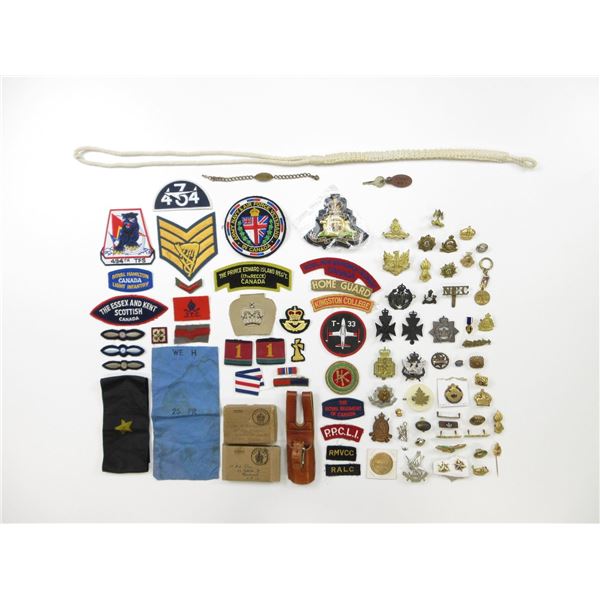 ASSORTED MILITARY BADGES, ETC. LOT