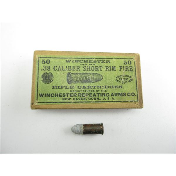 COLLECTIBLE WINCHESTER .38 SHORT AMMO