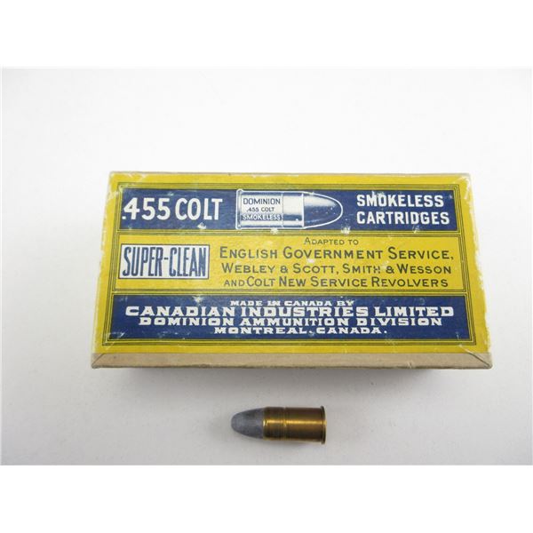 COLLECTIBLE DOMINION .455 COLT AMMO