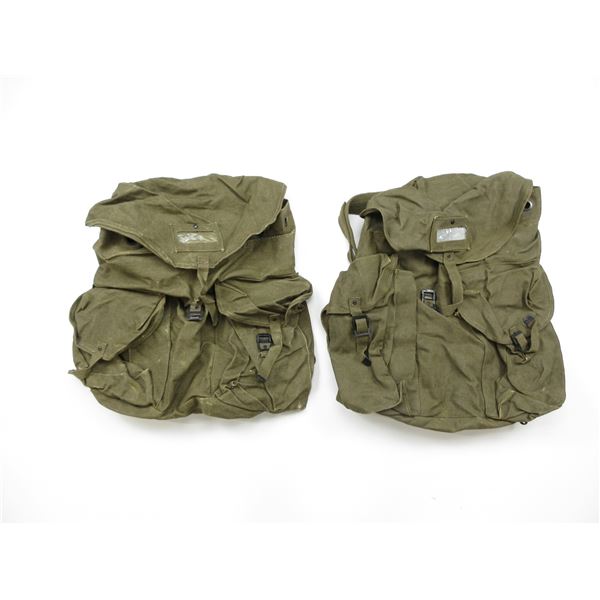 ITALIAN ARMY CANVAS BACK PACK LOT