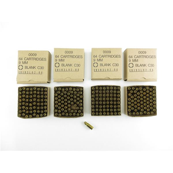 Candian Rifle Bullets Box CANADIAN MILITARY 9MM BLANKS AMMO LOT