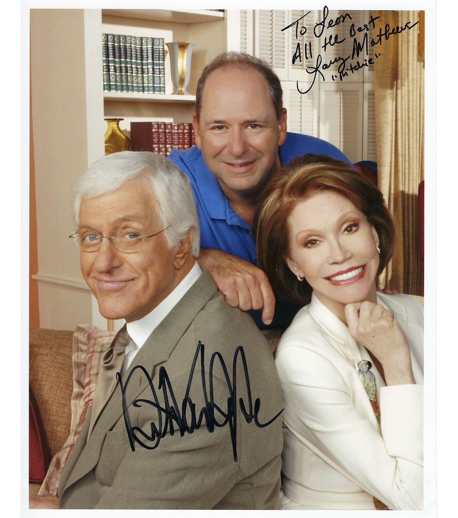 The Dick Van Dyke Show Dick Van Dyke and Larry Mathews signed photo