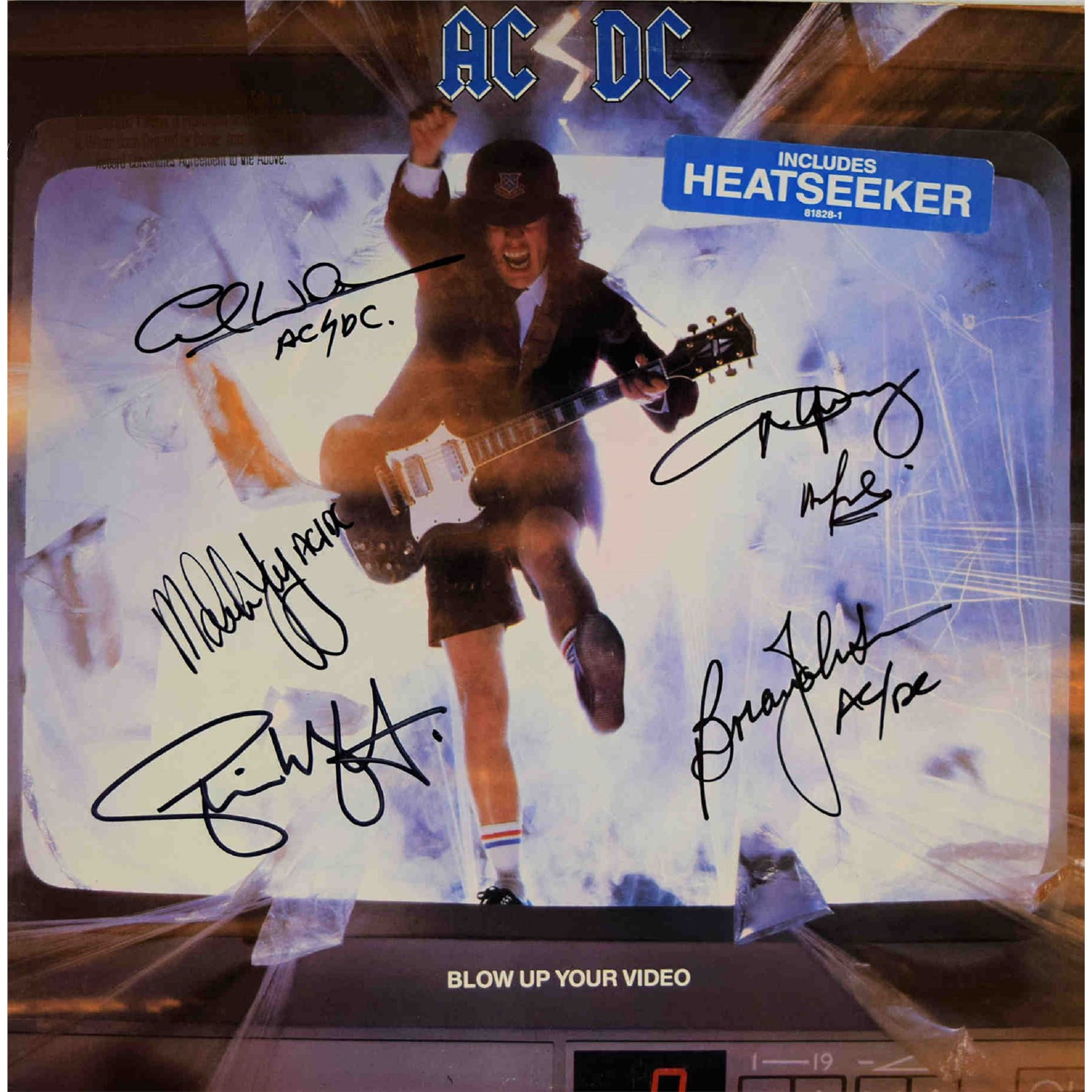 AC/DC Blow Up Your Video signed album