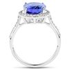 Image 2 : 4.35ct Tanzanite 14K White Gold Ring