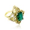 Image 2 : 3.77ct Natural Emerald 14K White Gold 5.84gm Ring