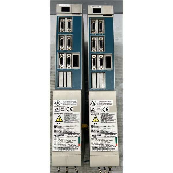 (2) Mitsubishi #MDS-C1-V1-20 Servo Drive Units