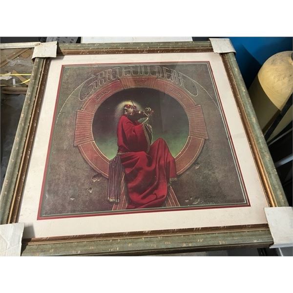GRATEFUL DEAD "THE FIDDLER" A/P LITHO SIGNED BY PHILIP GARRIS FRAMED 42"X36"