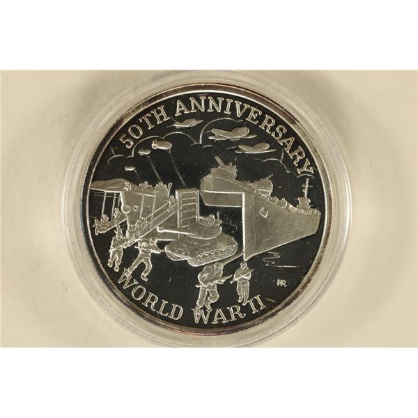 1 TROY OZ .999 FINE SILVER PF ROUND U.S. COAST