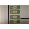 Image 2 : UNCUT SHEET OF 4-1995-$1 FRN'S CRISP UNC SIGNED