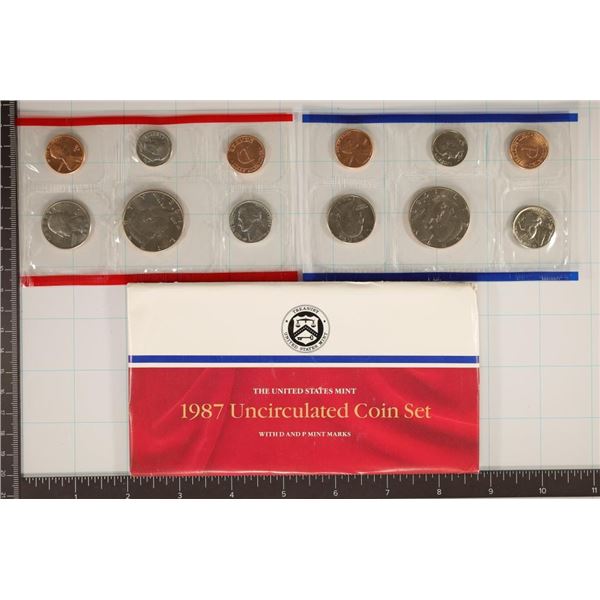 1987 US MINT SET (UNC) P/D (WITH ENVELOPE)