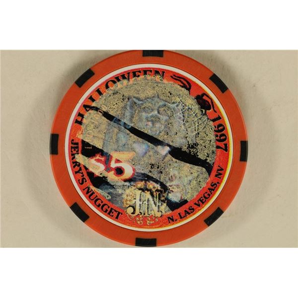 $5 JERRY'S NUGGET CASINO CHIP 1997 HOLOWEEN