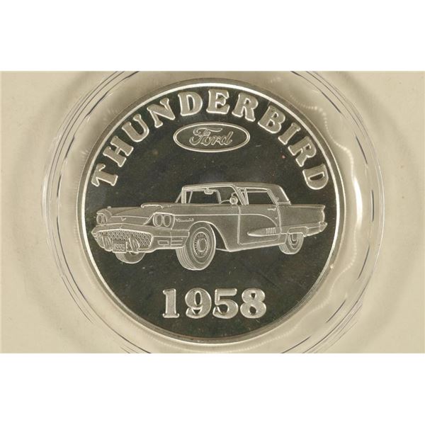 1 TROY OZ. .999 FINE SILVER PROOF ROUND  1958 FORD