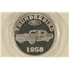 Image 1 : 1 TROY OZ. .999 FINE SILVER PROOF ROUND "1958 FORD