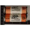 Image 1 : 2 SOLID DATE ROLLS OF WASHINGTON QUARTERS: 2005-D