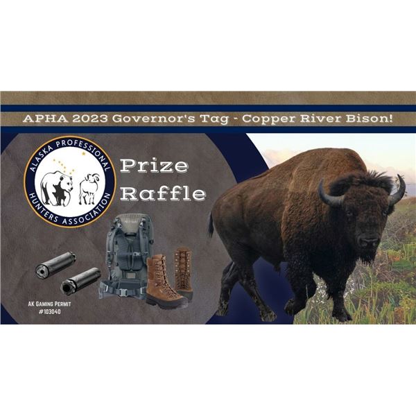 APHA 2023 Governor's Tag - Copper River Bison!
