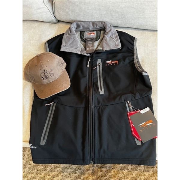 Sitka Gear Jetstream vest - Men's size Large & APHA Ball cap