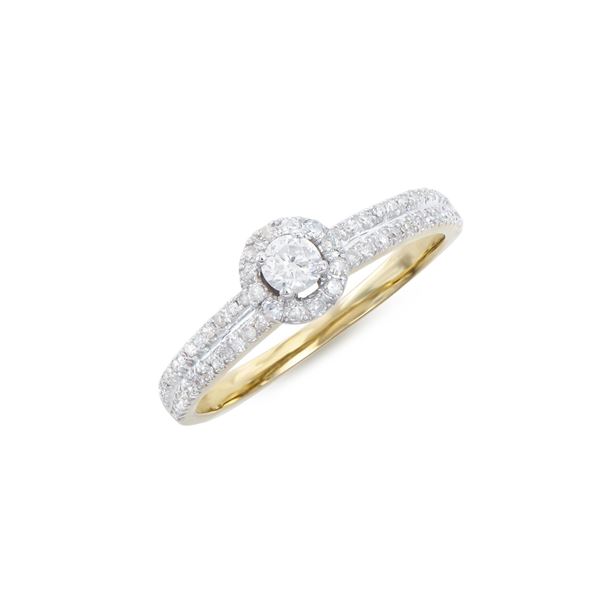 14KT Yellow Gold 0.45ctw Diamond Ring