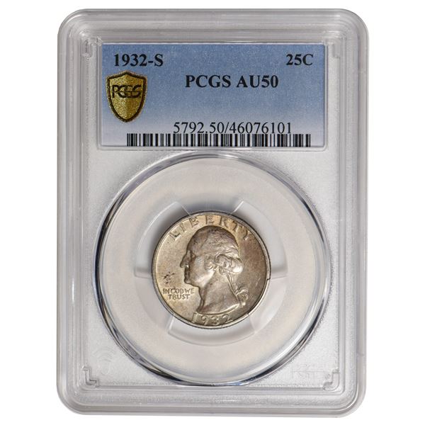 1932-S Washington Quarter PCGS AU50