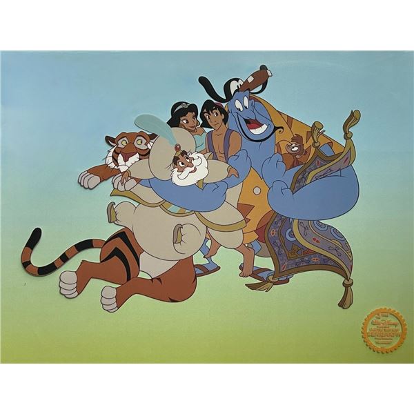 Disney Aladdin Cast Limited Edition Sericel Animation Art Cel