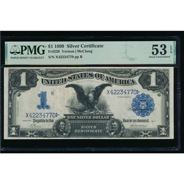 1899 $1 Black Eagle Silver Certificate PMG 53EPQ