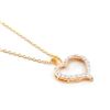 Image 2 : Plated 18KT Yellow Gold Diamond Heart Pendant with Chain